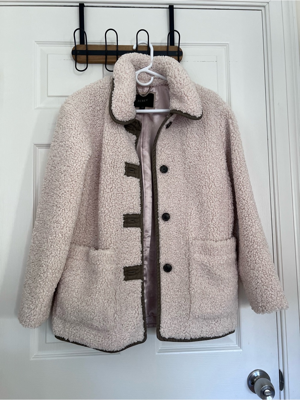 Women’s Cream Teddy Sherpa Jacket - J. Crew